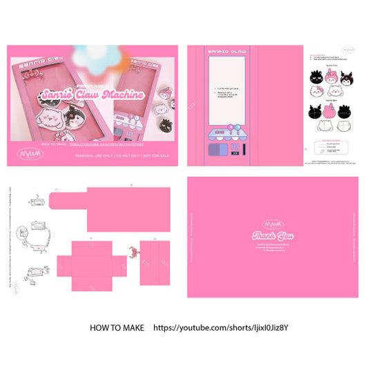 Sanrio Claw Machine Paper Printable FREE | Personal Use only